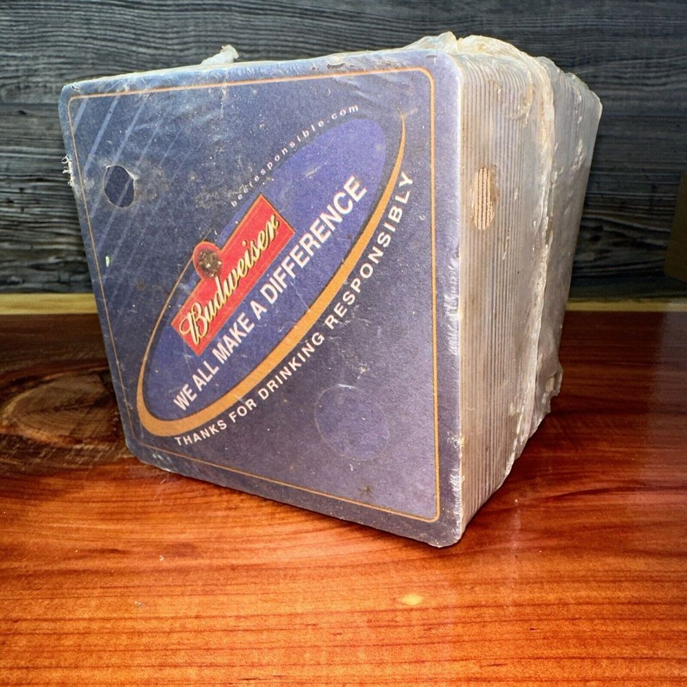 VTG BUDWEISER We All Make a Difference‎ Bar Coasters Sealed pkg of 50